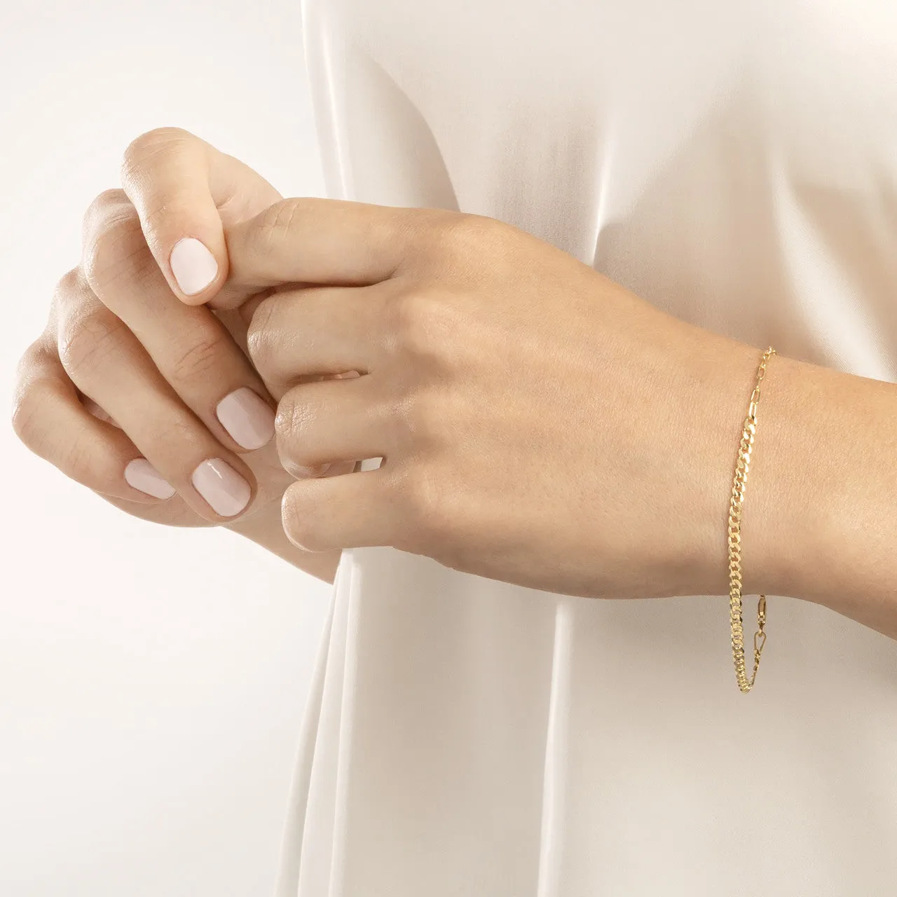 14k Yellow Gold Half Paper Clip Half Curb Bracelet Anklet Choker Necklace Pendant Chain