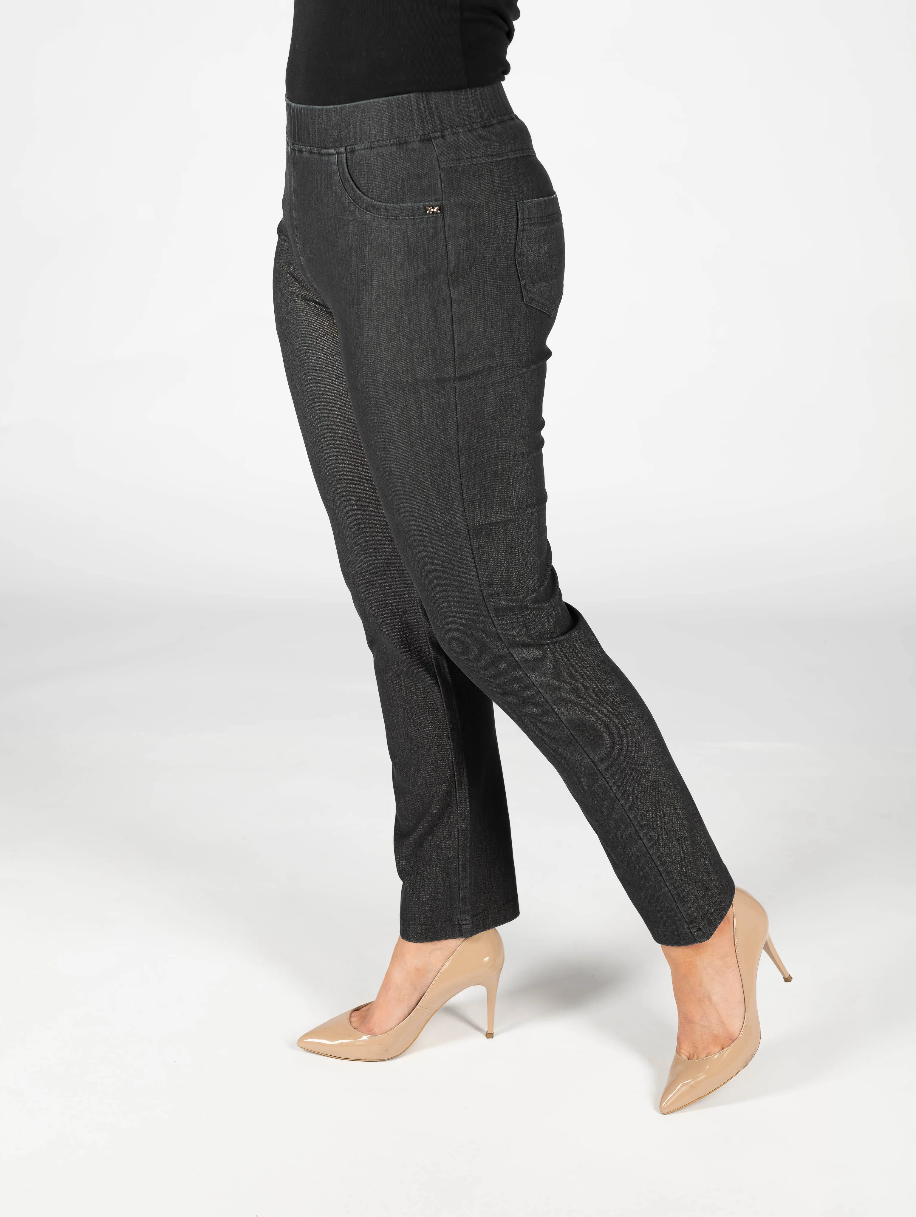 29" Leg Denim Trouser With Metal Detail