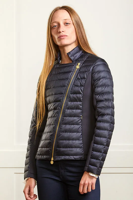 #70 Roxie Puffer Navy Biker Jacket - FAULT - SIZE 10