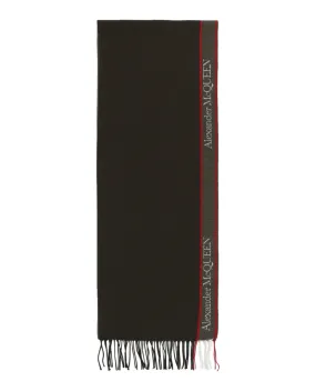 Alexander McQueen Womens Selvedge Wool Scarf