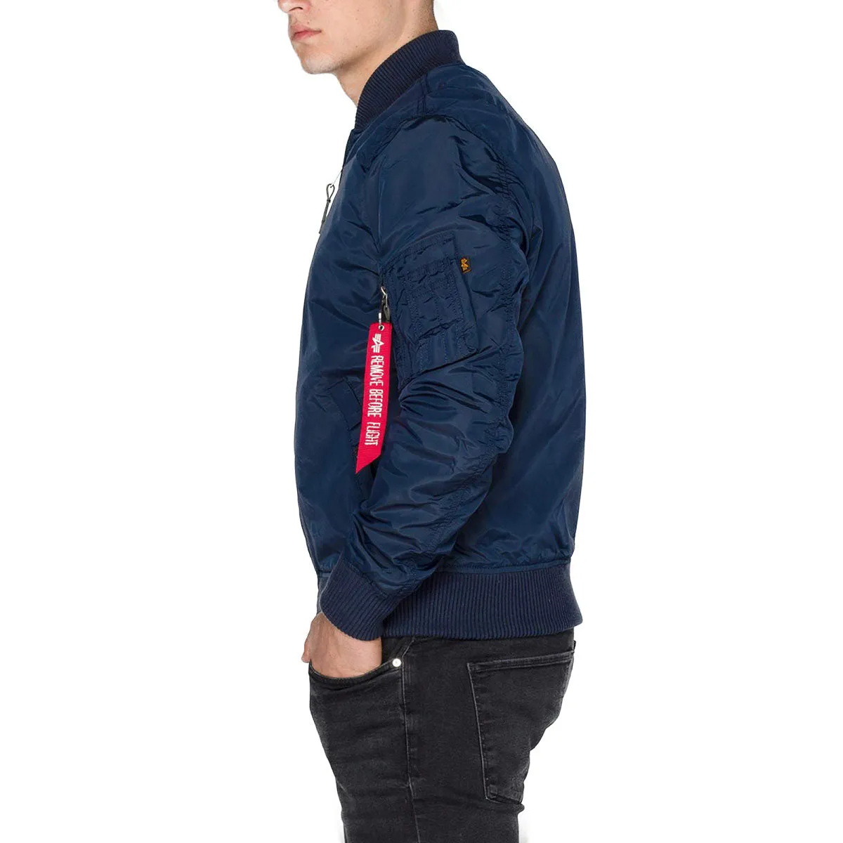 Alpha Industries MA-1 TT Flight Jacket in Rep Blue - Classic Lightweight Bomber Jacket for Men