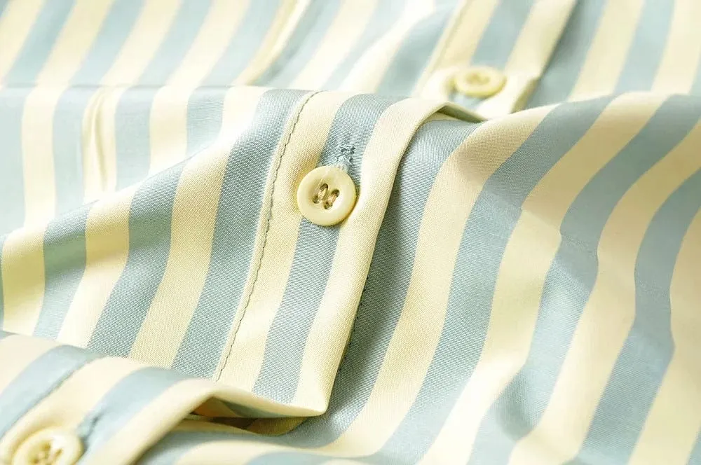 Antibes Striped Front Pocket Oversized Shirt - 2 Colors - S-L
