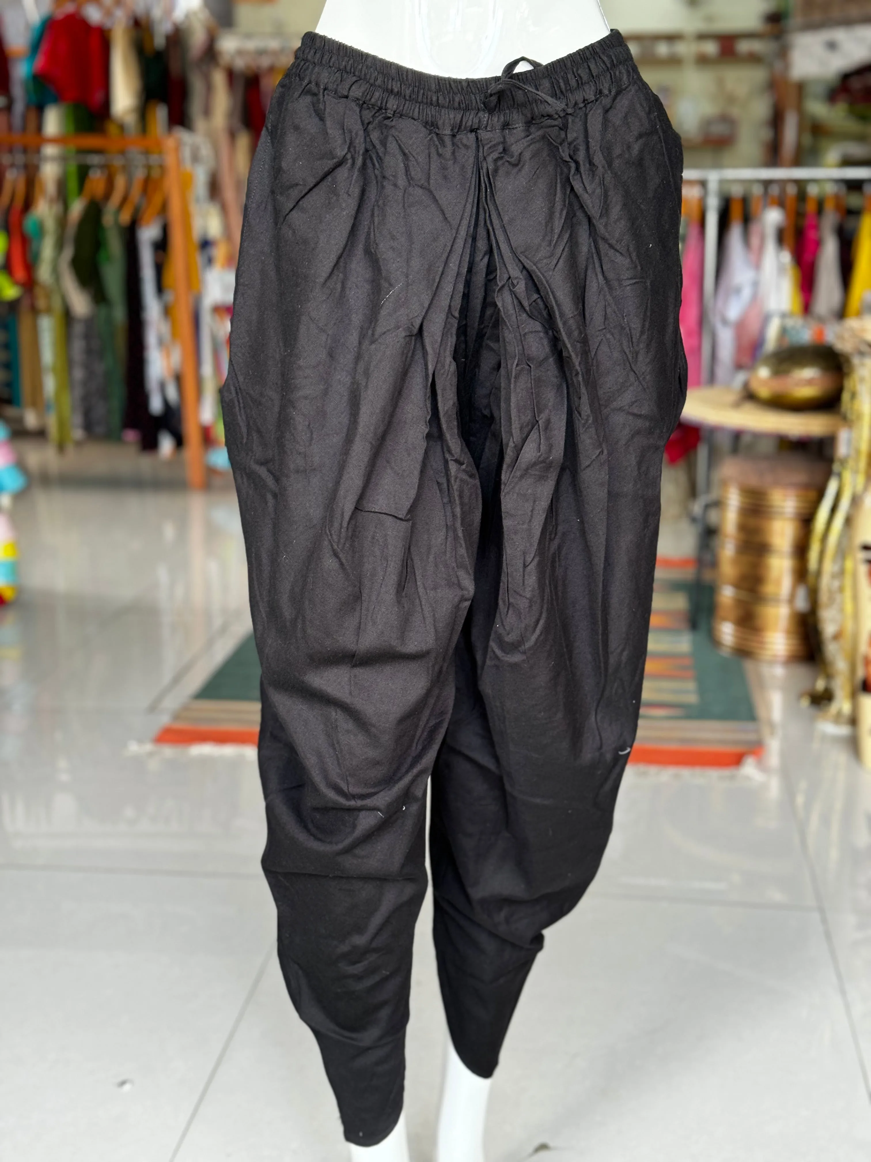 Black cotton afghan pants