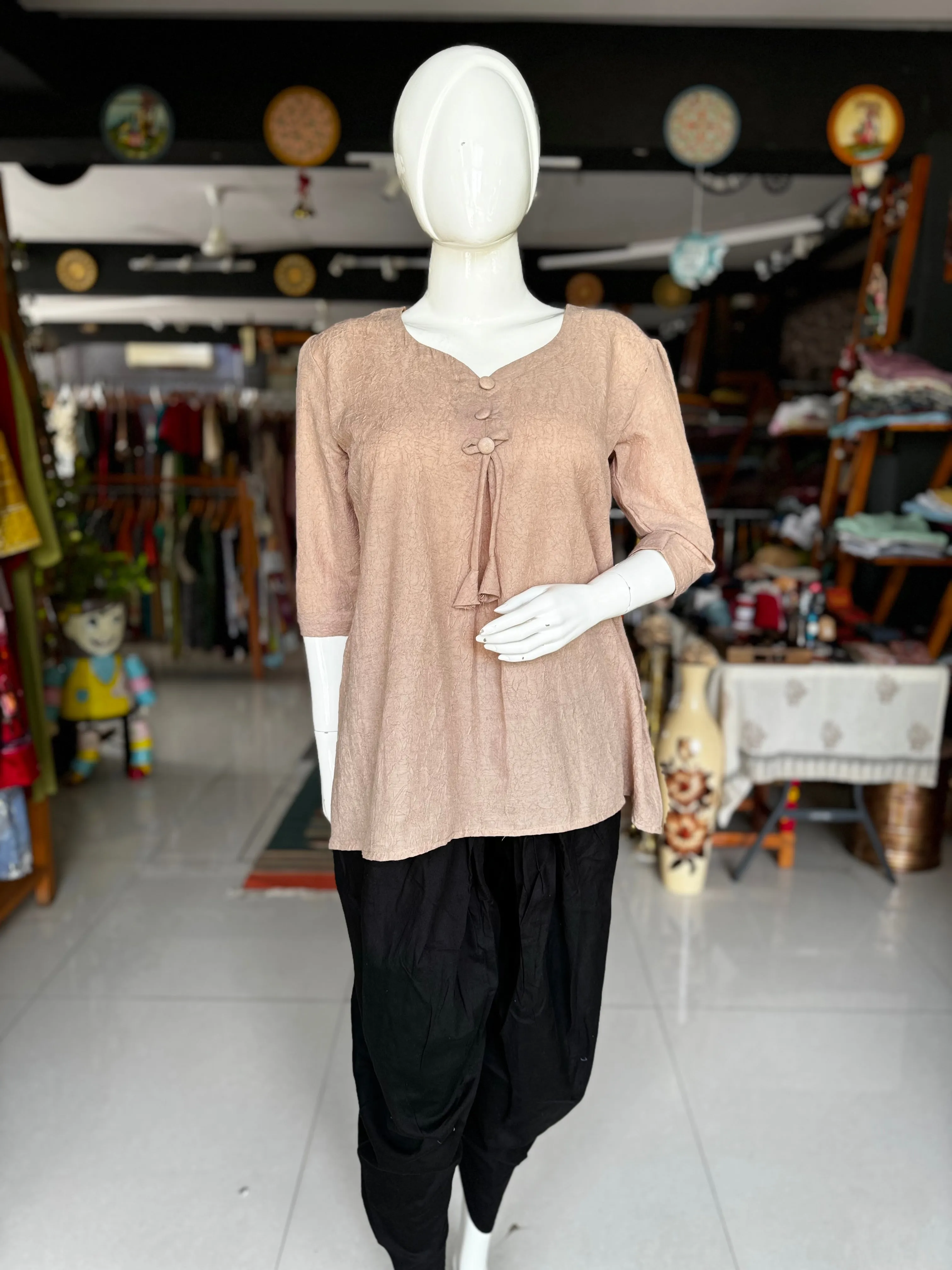 Black cotton afghan pants