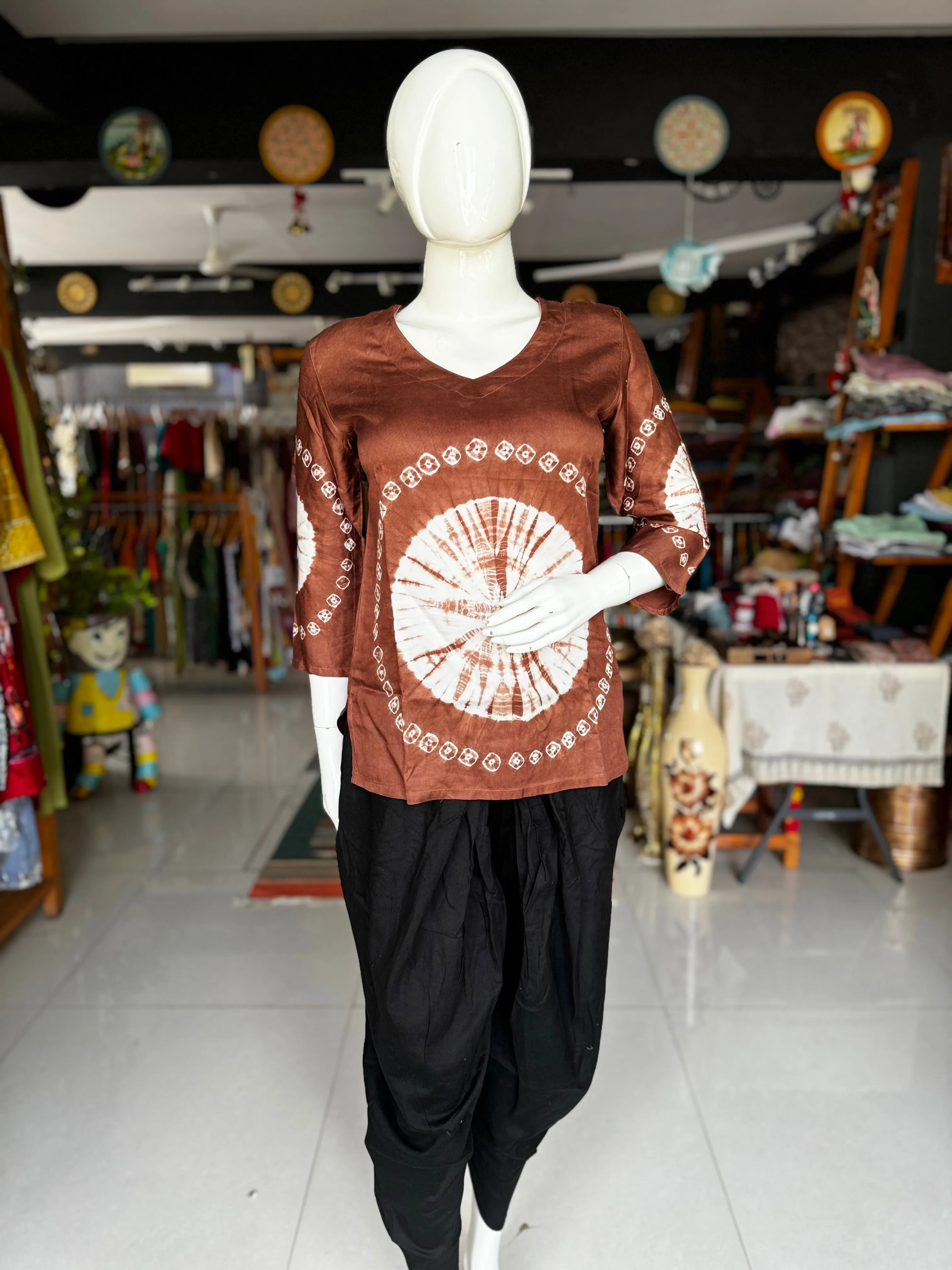 Black cotton afghan pants