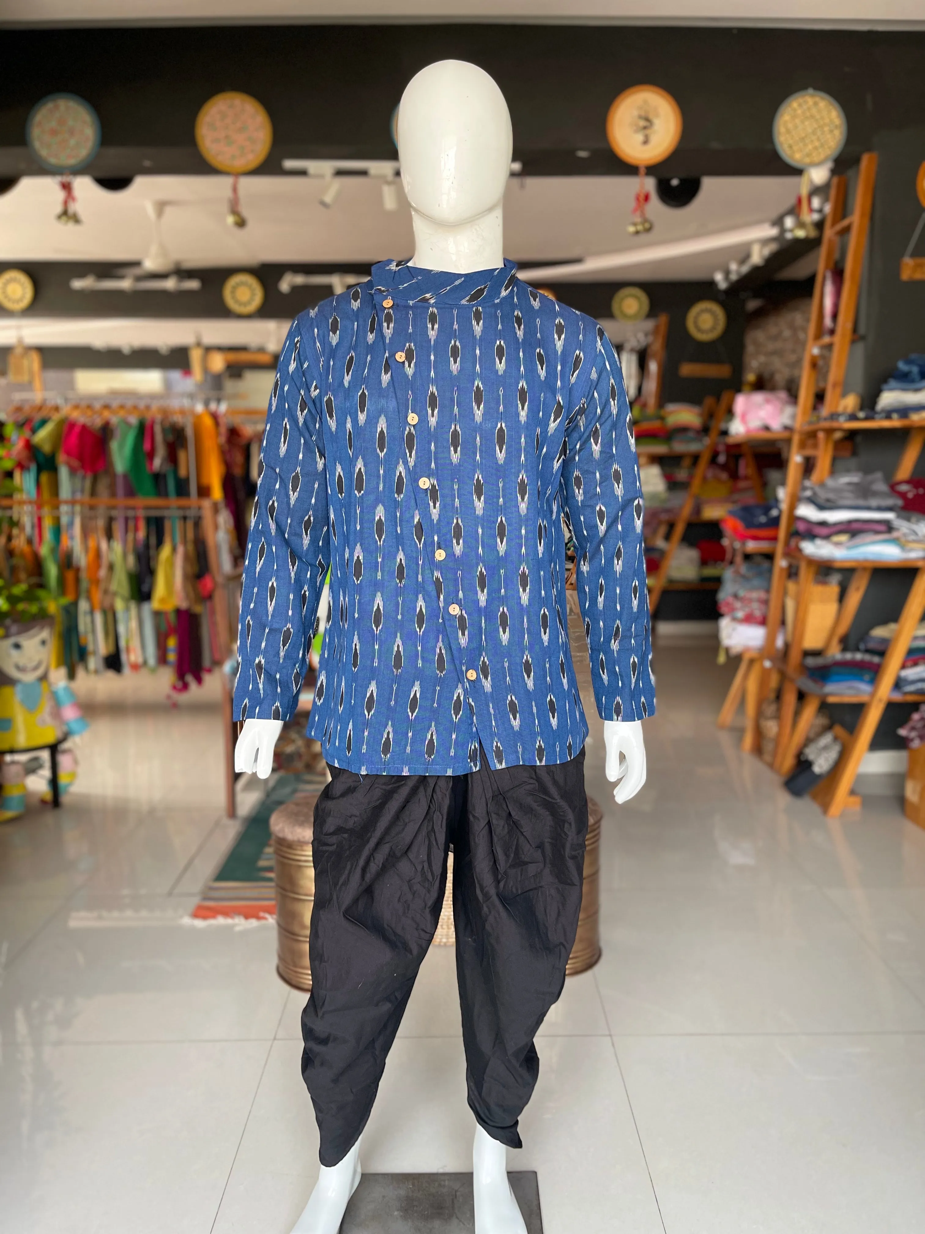 Black cotton afghan pants