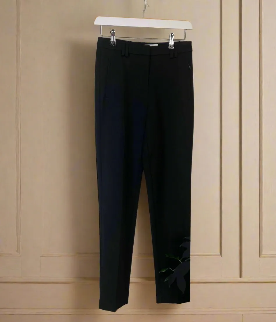 Black Slim Ankle Grazer Trousers Size 6 Long
