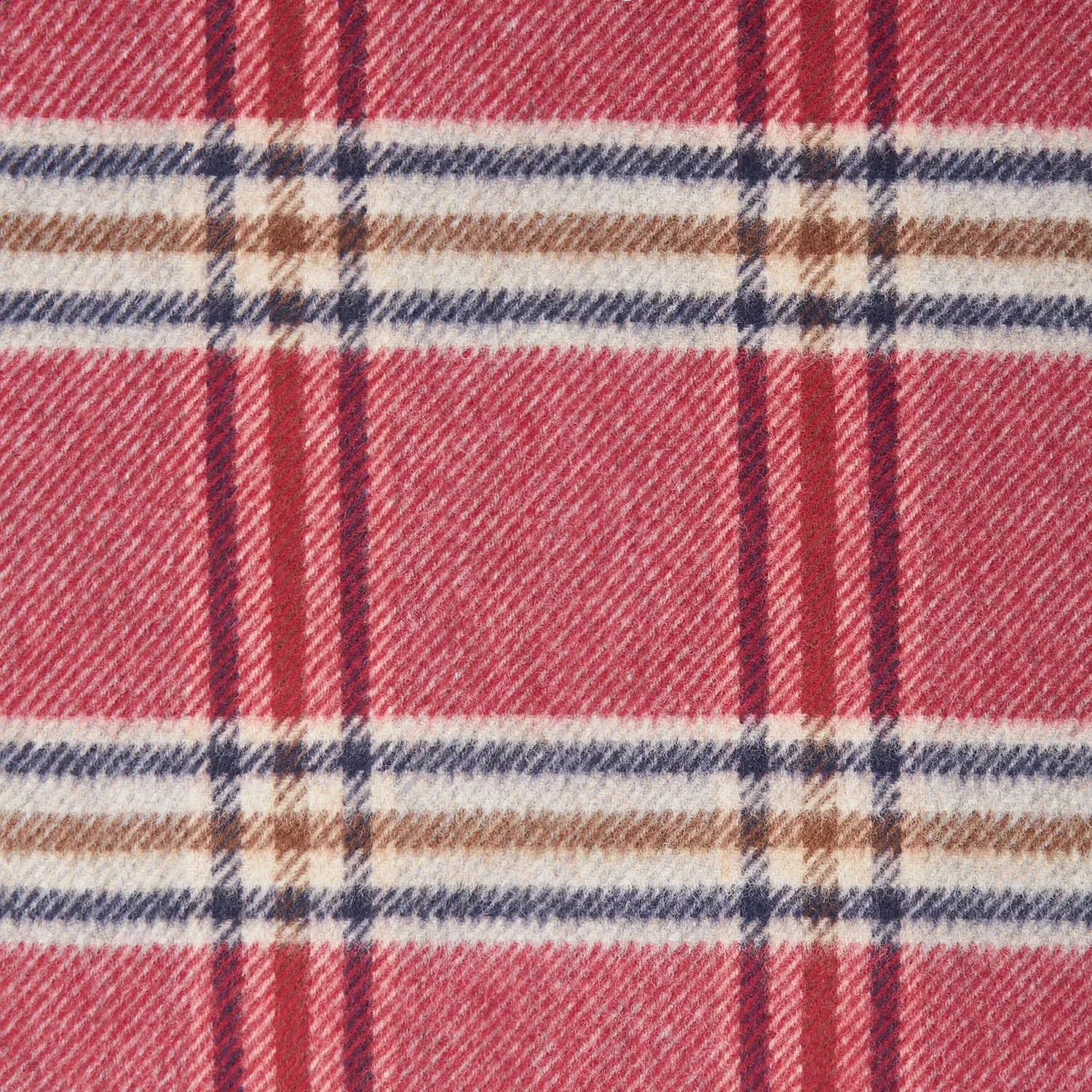 BURGUNDY WOOL PLAID SCARF