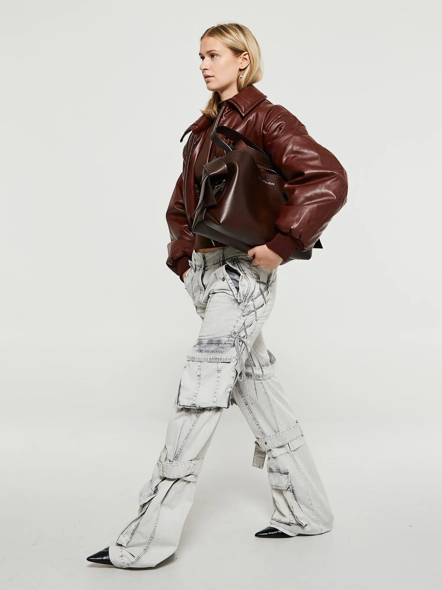 Stylish Dusty White Cargo Twill Trousers for Men/Women