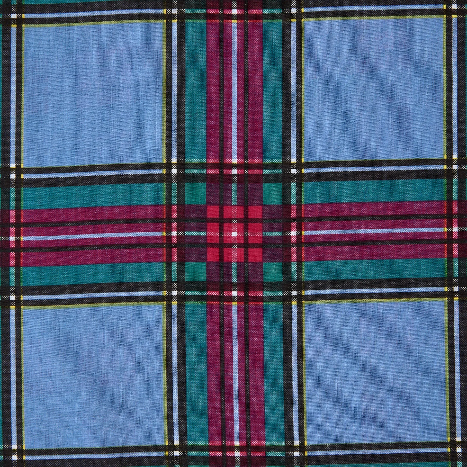 Carolina Blue Plaid Cotton Voile