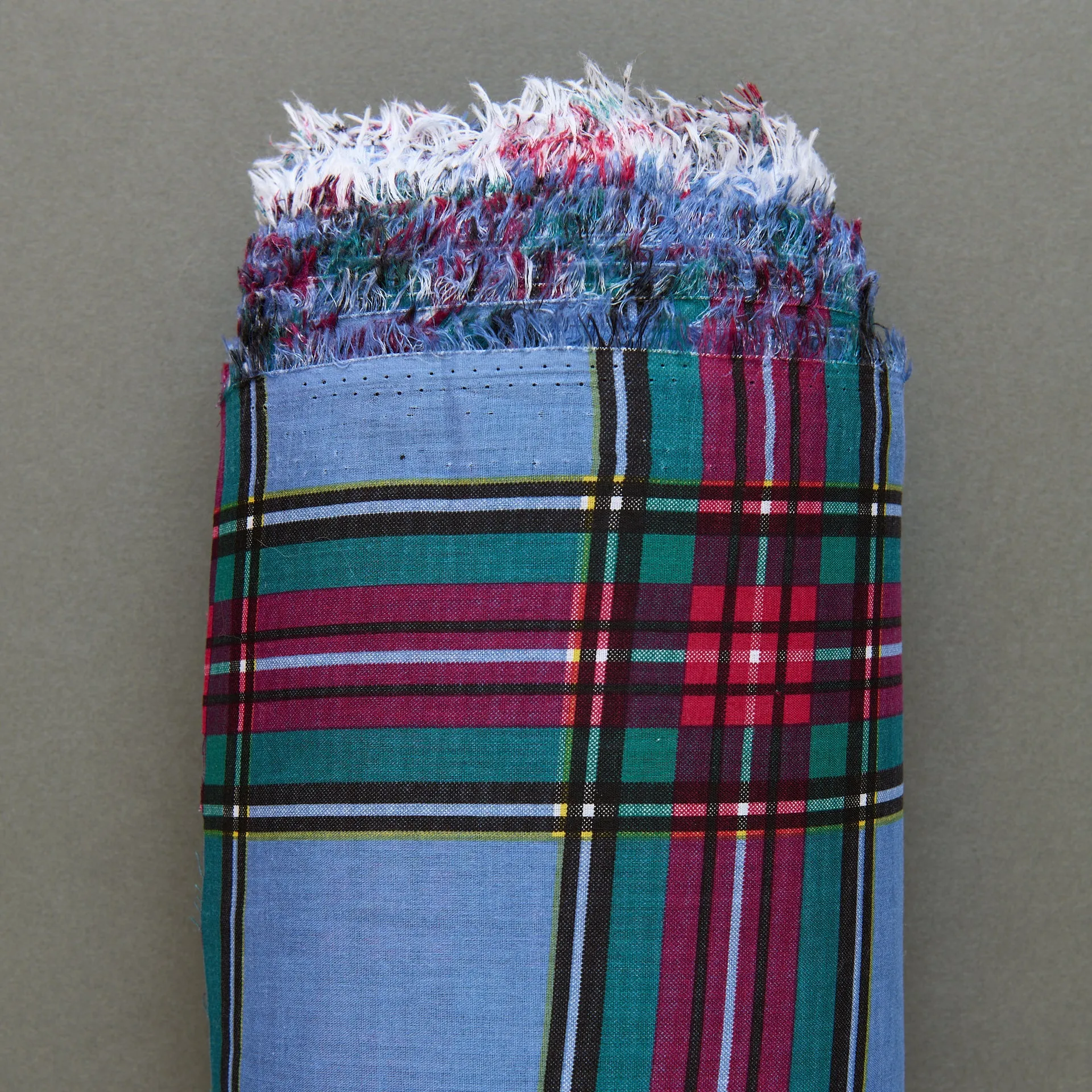 Carolina Blue Plaid Cotton Voile
