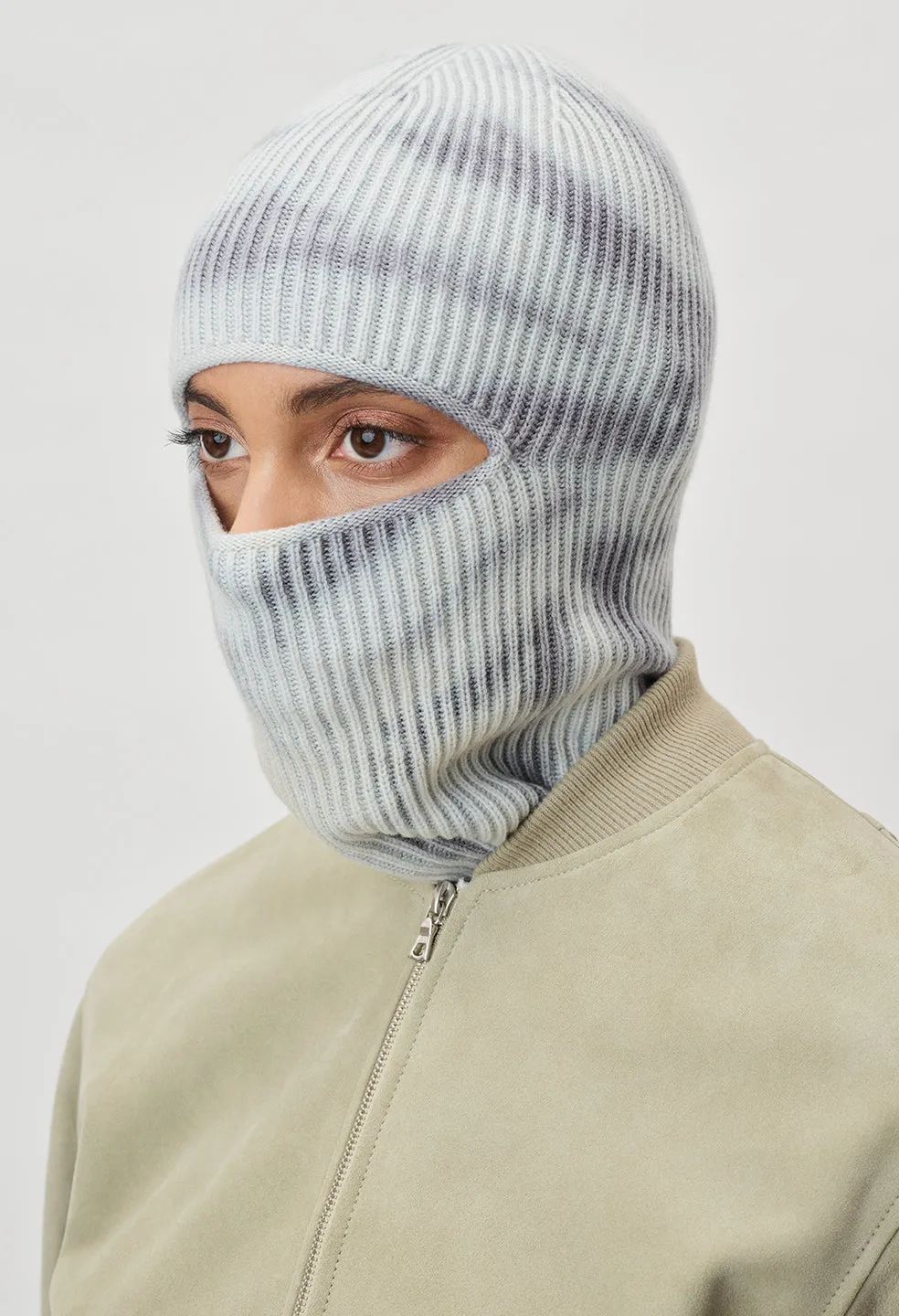 Cashmere Blend Balaclava / Sage Tie Dye