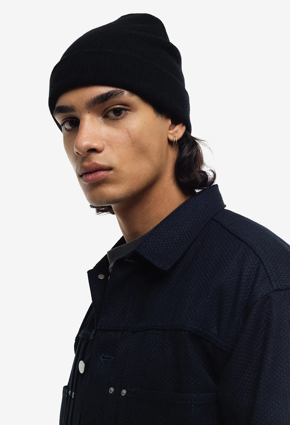Cashmere Blend Surplus Beanie / Black