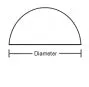 Circular Glass (Half Circle) - Mirror Glass