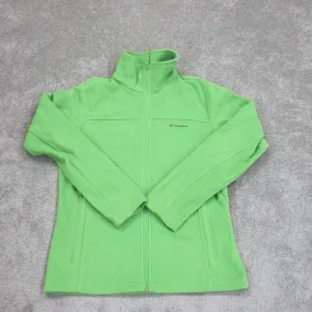 Columbia Women Full Zip Up Jackets Long Sleeves Pockets Green Size Medium