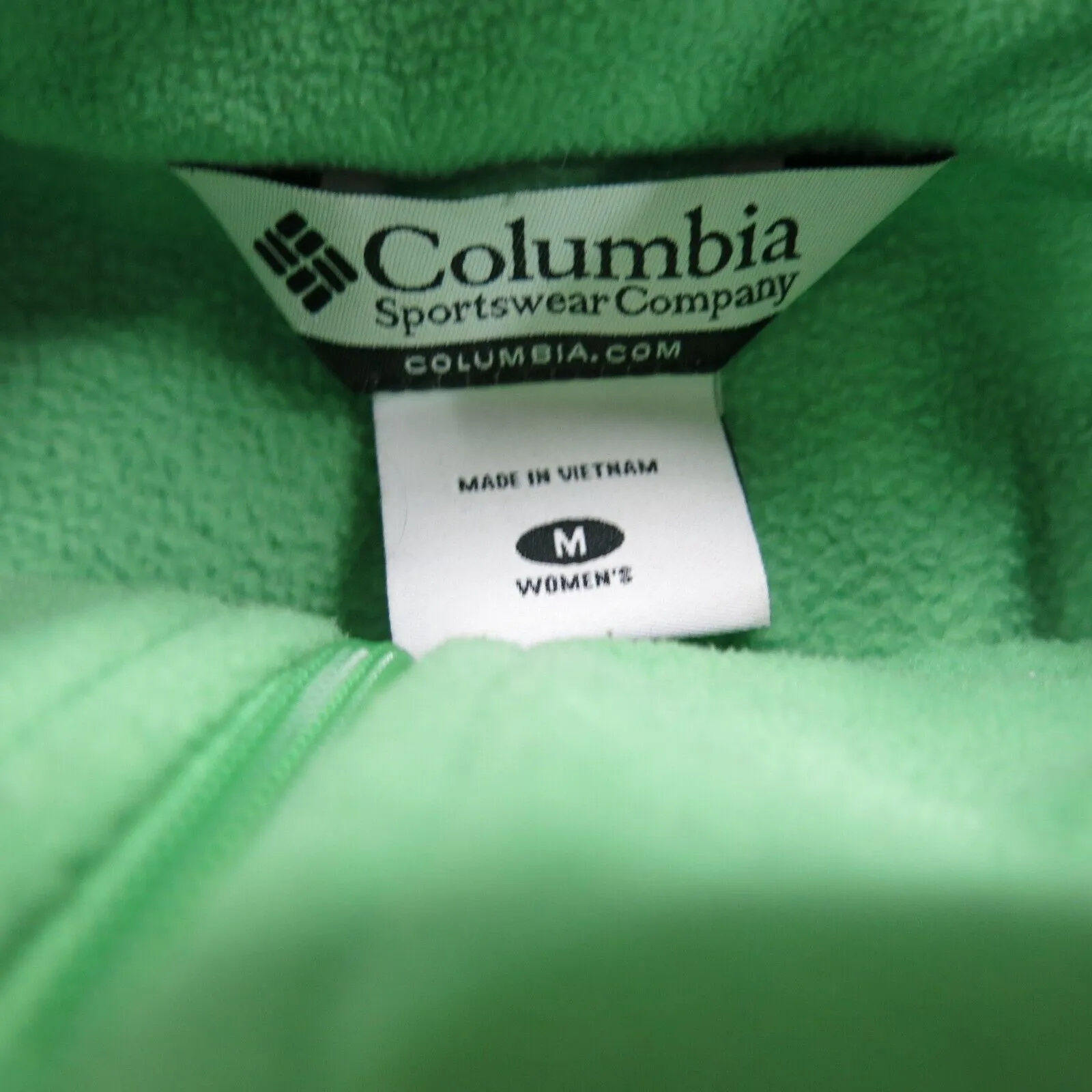 Columbia Women Full Zip Up Jackets Long Sleeves Pockets Green Size Medium