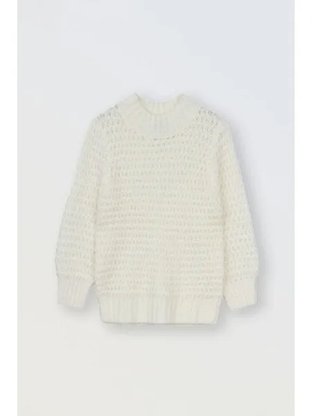 Cream Bubble Knitted Sweater