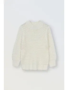 Cream Bubble Knitted Sweater