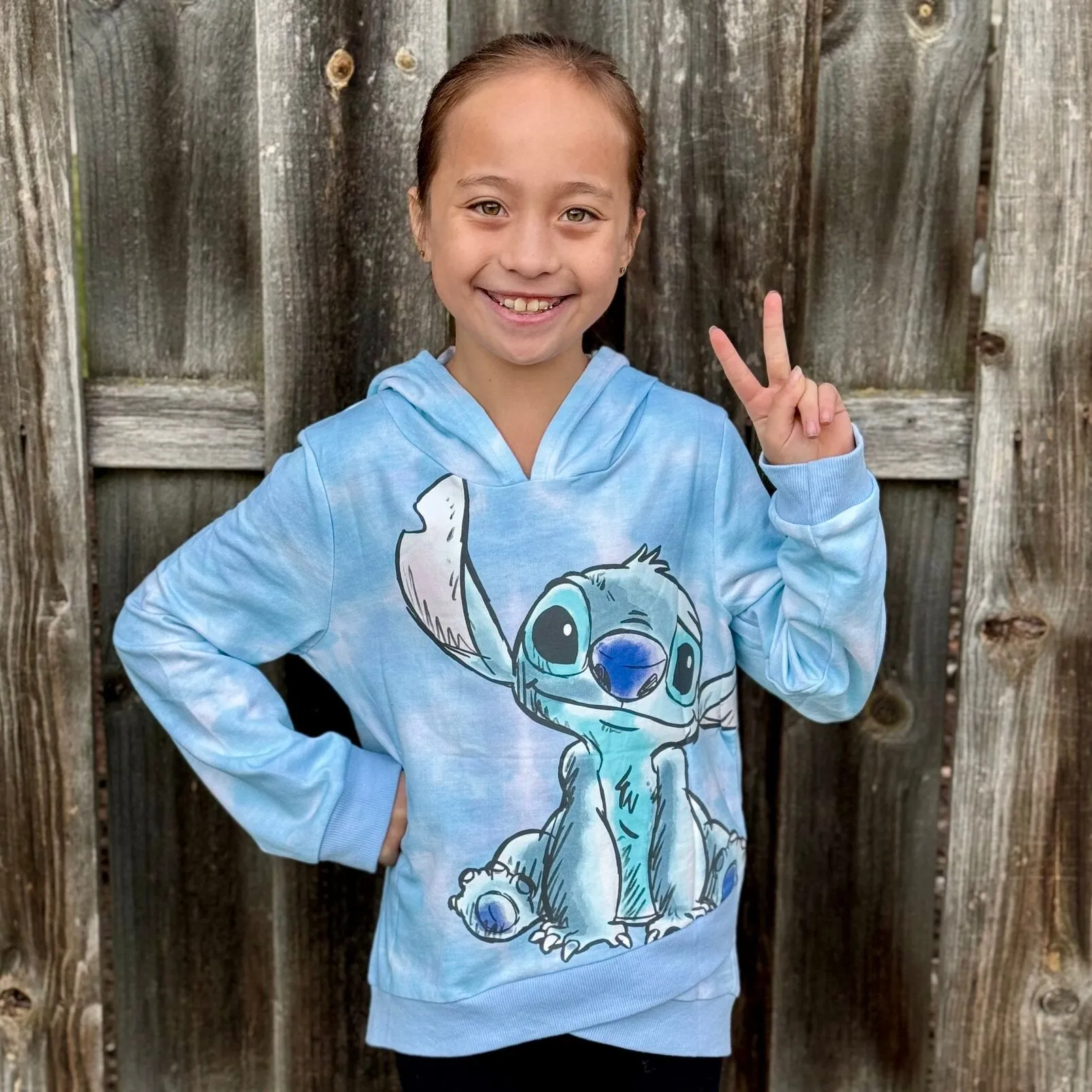 Disney Lilo & Stitch French Terry Pullover Crossover Hoodie