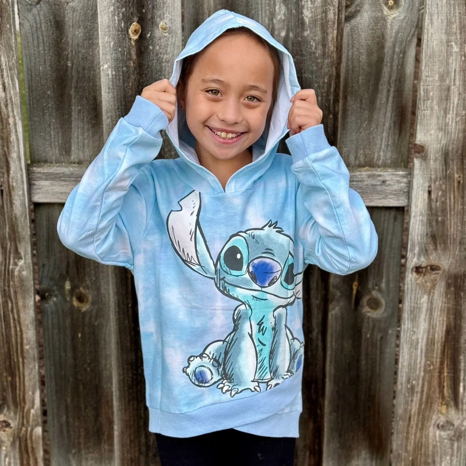 Disney Lilo & Stitch French Terry Pullover Crossover Hoodie