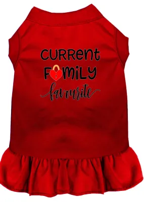 Family Favorite Screen Print Dog Dress Red Xxxl
