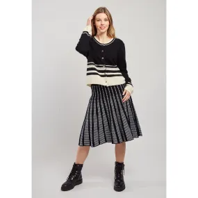 Gaelle Check Print Skirt - Noir