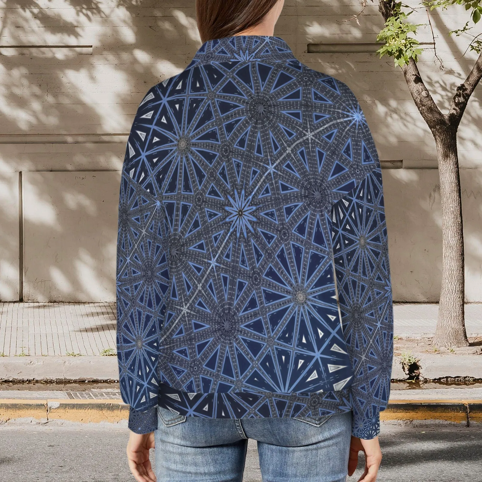 Half Zip Pullover Sweatshirt Old Blue Car
