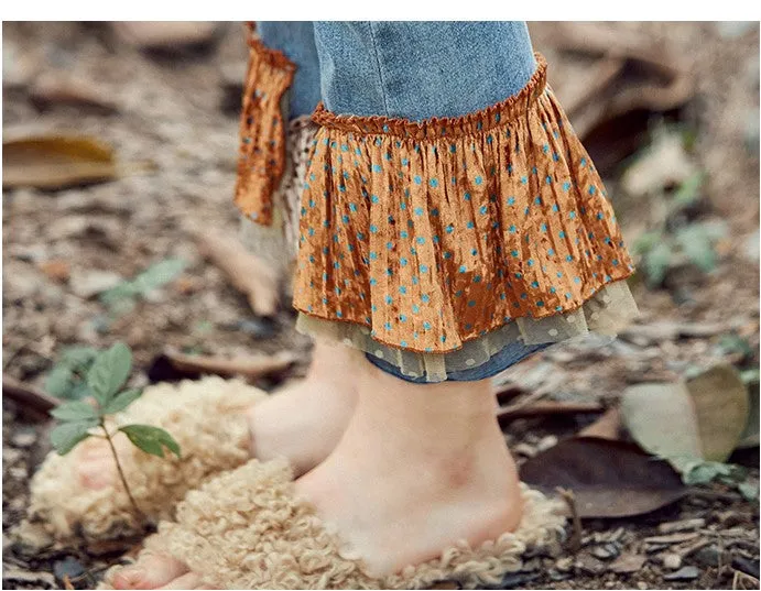 JAM PRINCESS FRILL HEM CROP JEANS