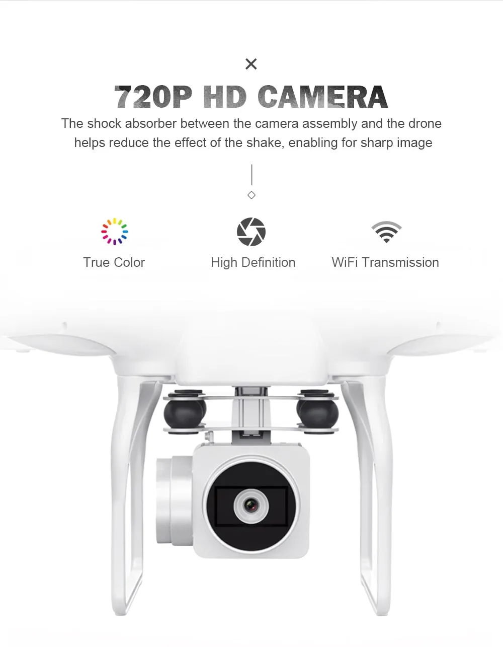 JJRC Drone with 720P HD Camera   2 Batteries for Long 40-Minute Flight Time