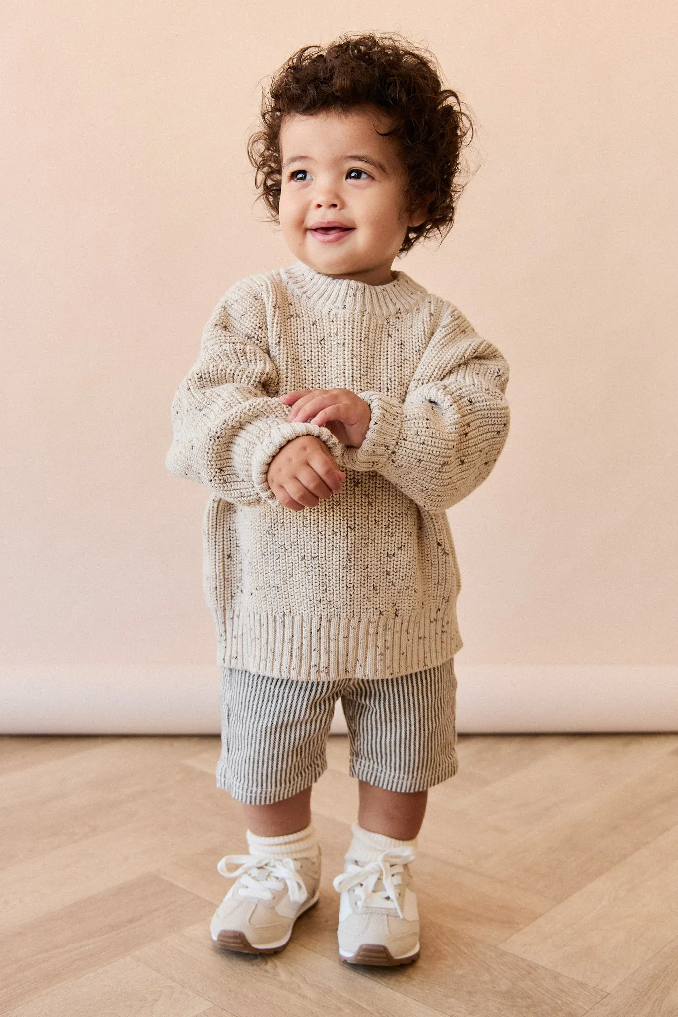 Jude Short - Dark Coffee/Buff Stripe