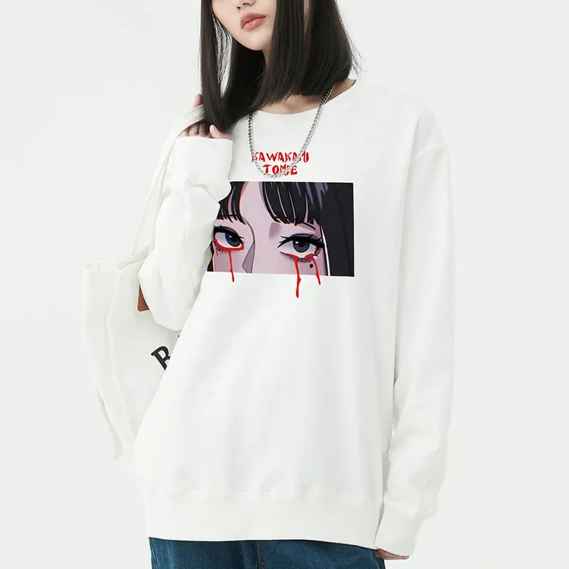 Junji Ito Tomie Bleeding Eyes Sweatshirt