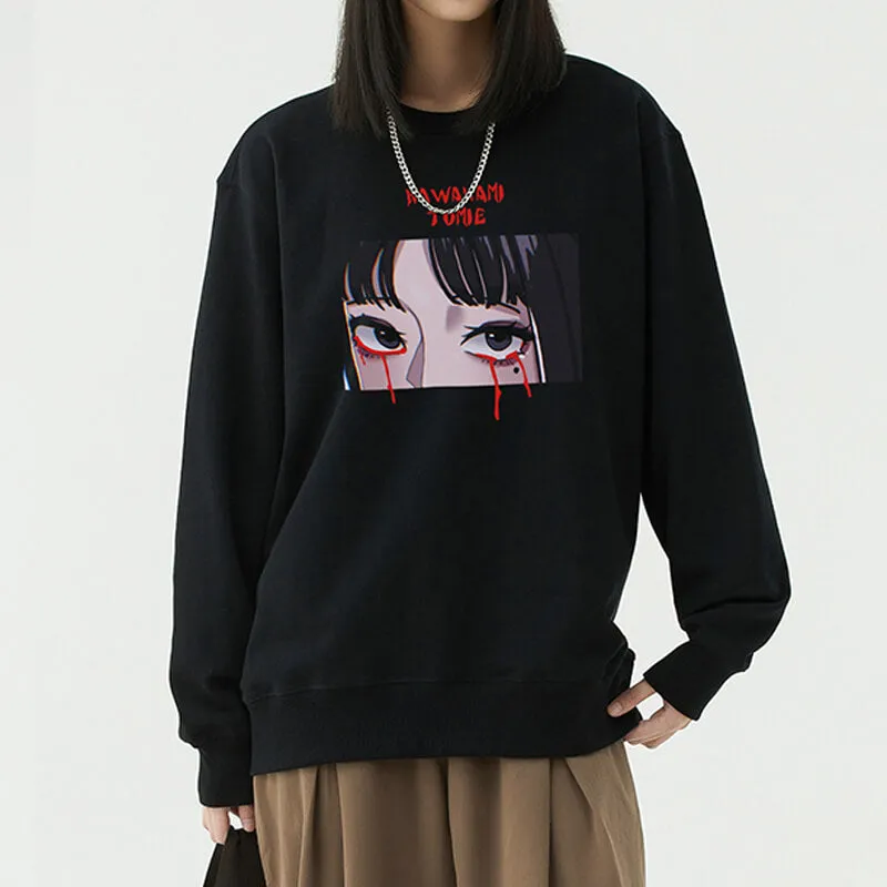 Junji Ito Tomie Bleeding Eyes Sweatshirt