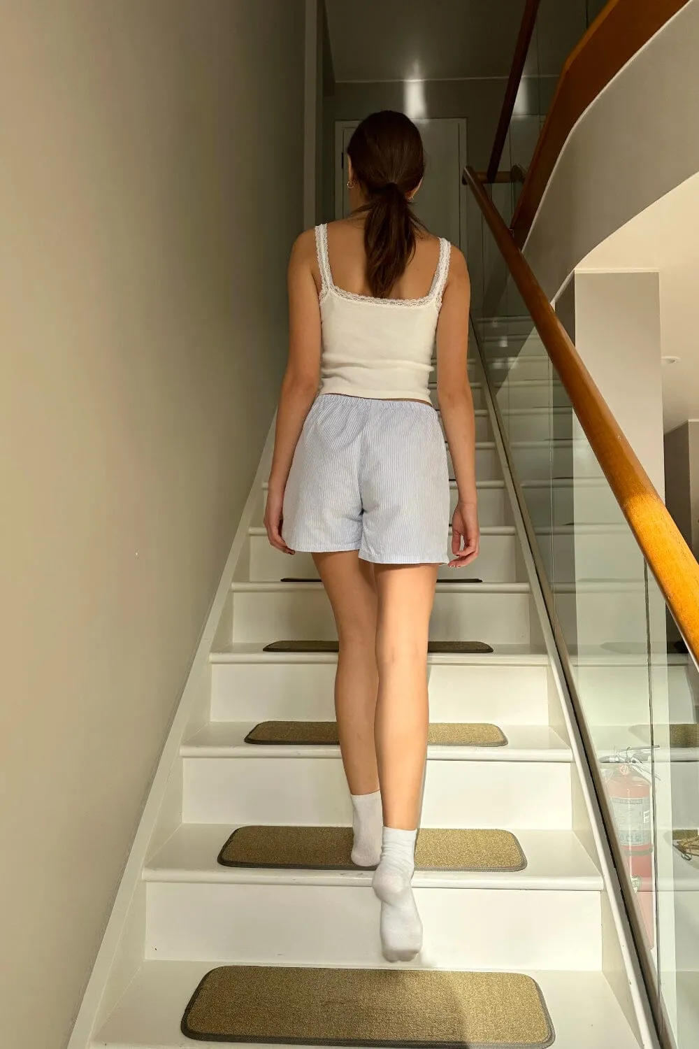 Keira Long Striped Boxer Shorts