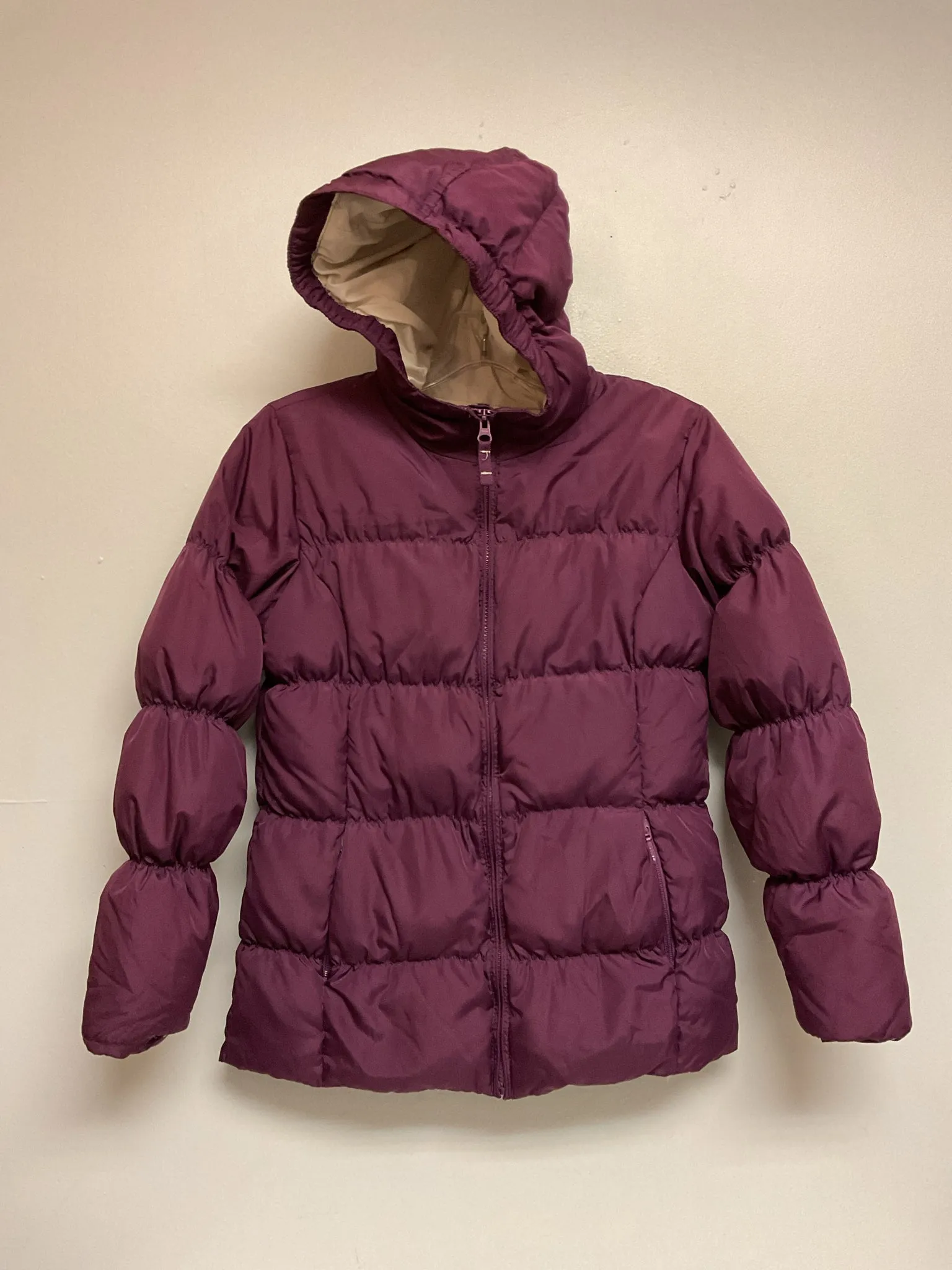 Lands End Size 10 Burgundy Down Big Girls Jackets