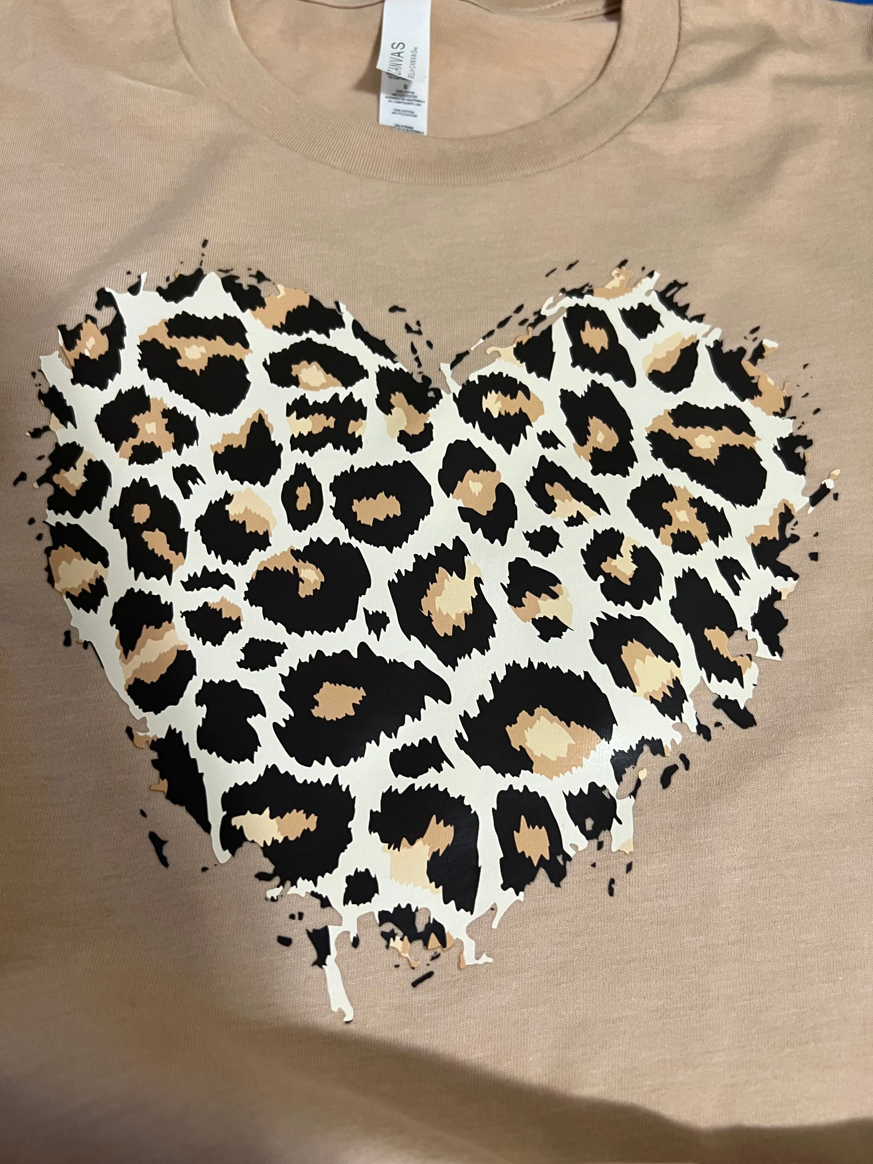 Leopard heart shirt