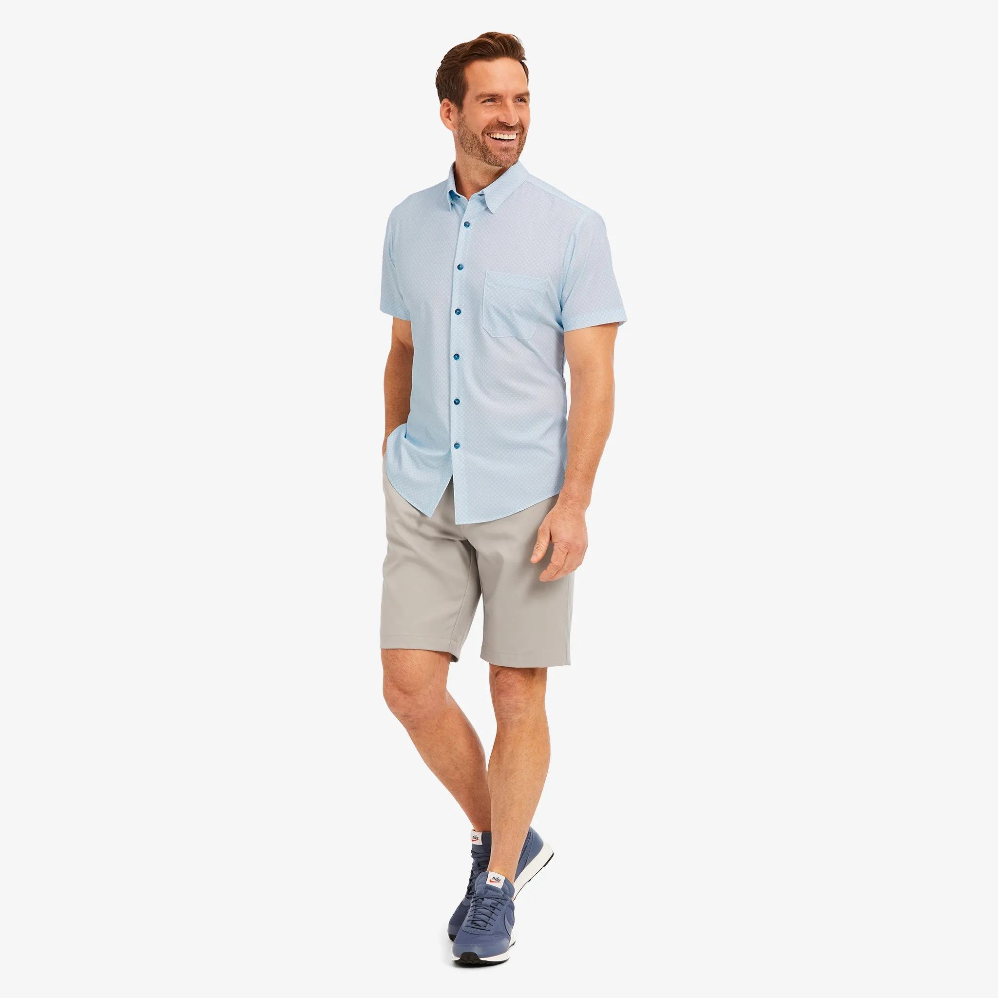Light Blue Geo Print