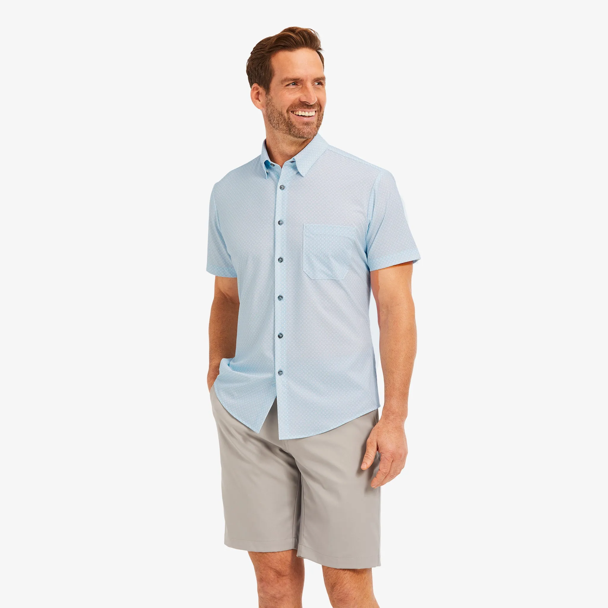 Light Blue Geo Print