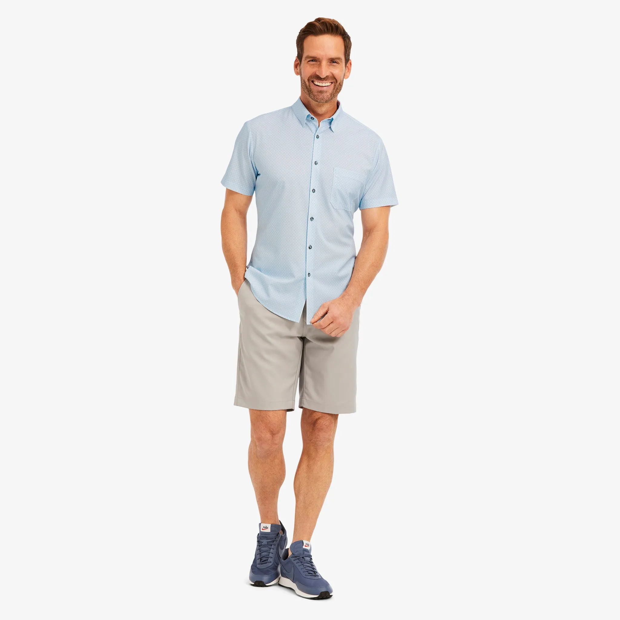 Light Blue Geo Print