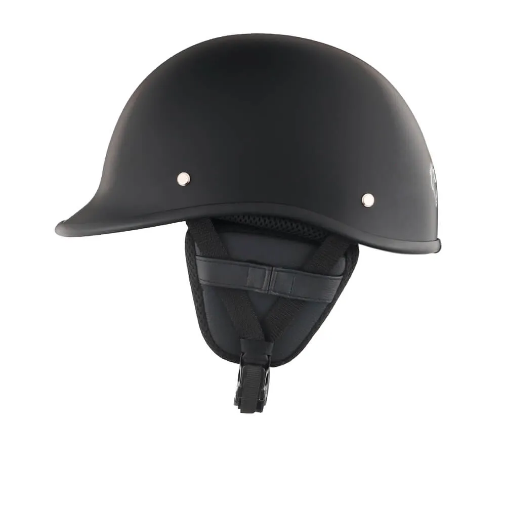 Low Profile Reversible DOT Polo Helmet / Matte Black