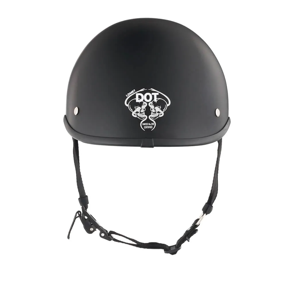 Low Profile Reversible DOT Polo Helmet / Matte Black