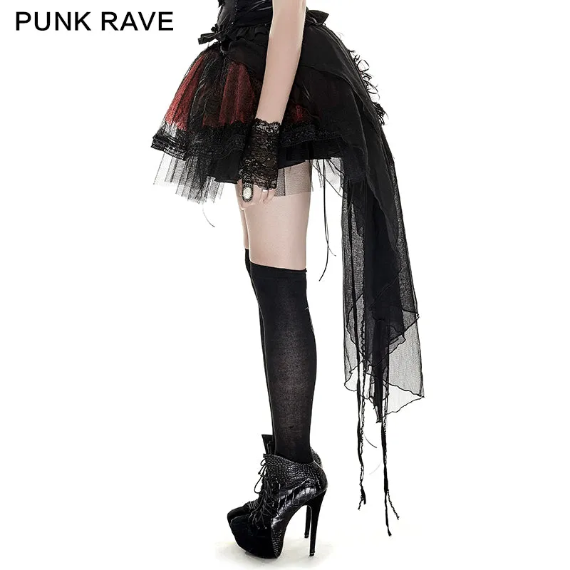 LQ-072 Lolita Bunny Mesh Two-wear Short Gothic Skirts