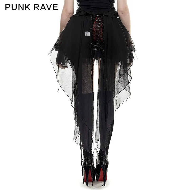 LQ-072 Lolita Bunny Mesh Two-wear Short Gothic Skirts
