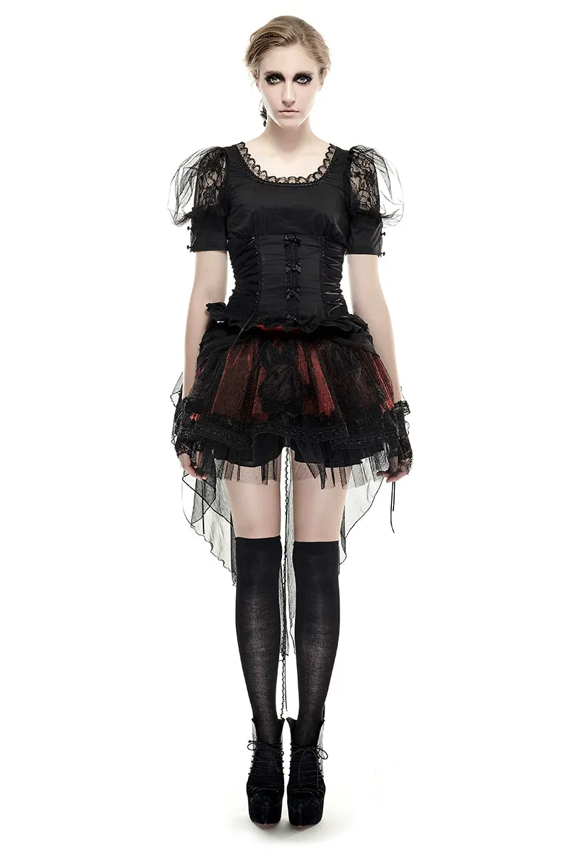 LQ-072 Lolita Bunny Mesh Two-wear Short Gothic Skirts