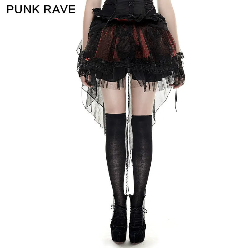 LQ-072 Lolita Bunny Mesh Two-wear Short Gothic Skirts