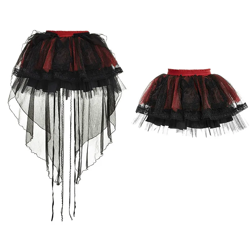 LQ-072 Lolita Bunny Mesh Two-wear Short Gothic Skirts