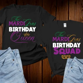 Mardi Gras Birthday Queen shirt, Mardi Gras Birthday squad shirts, NOLA Vacation Shirt, birthday squad t shirts, New Orleans vacation shirts