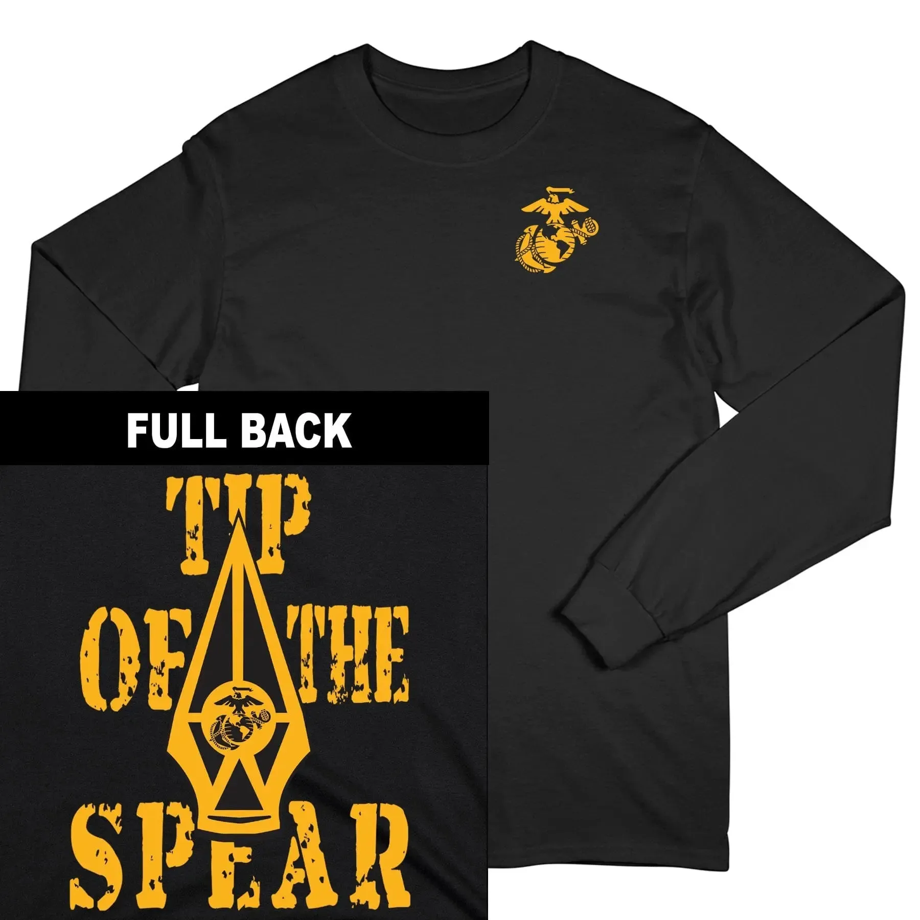 Marines Tip of The Spear 2-Sided Long Sleeve Tee