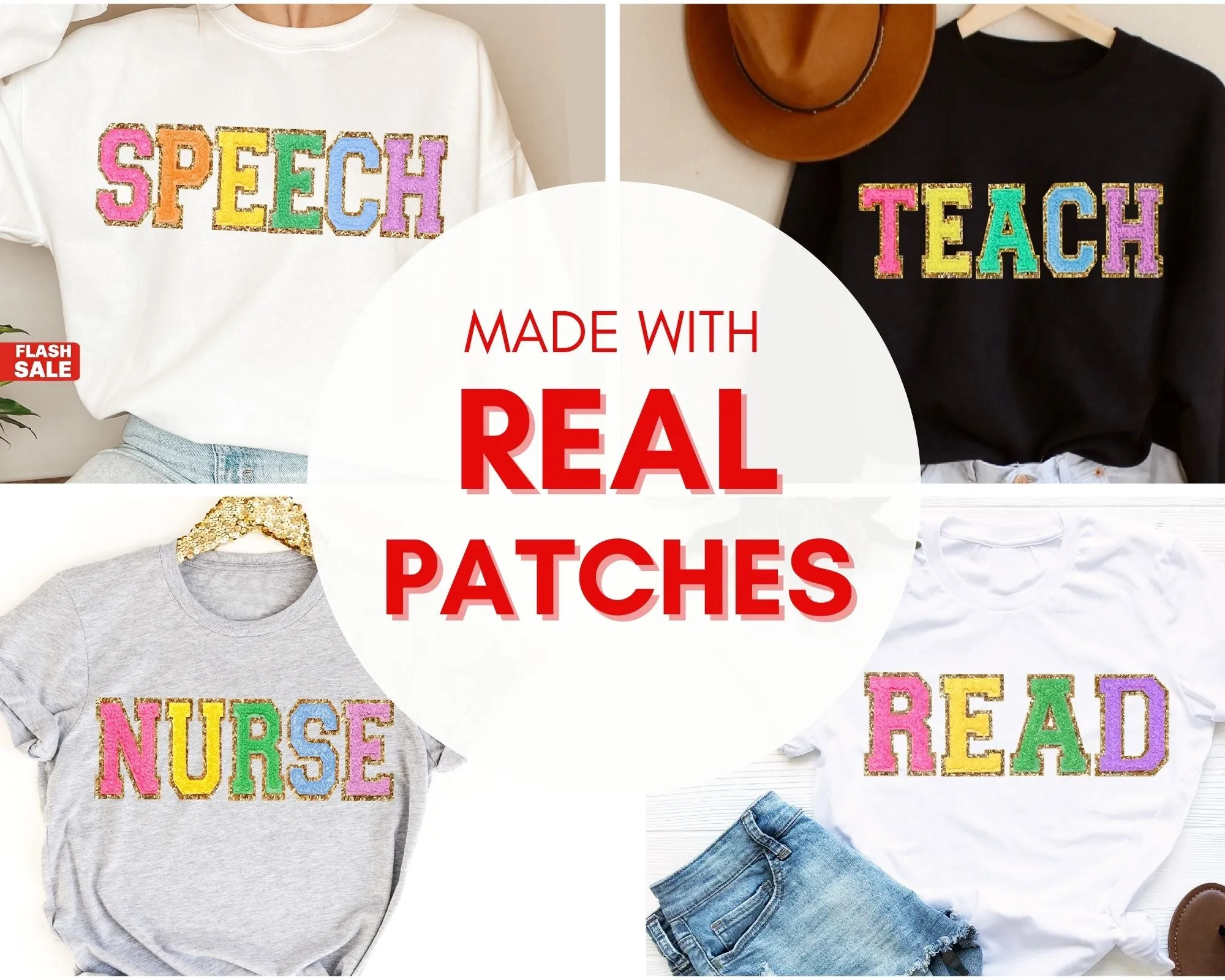 MERRY Chenille Patch Top