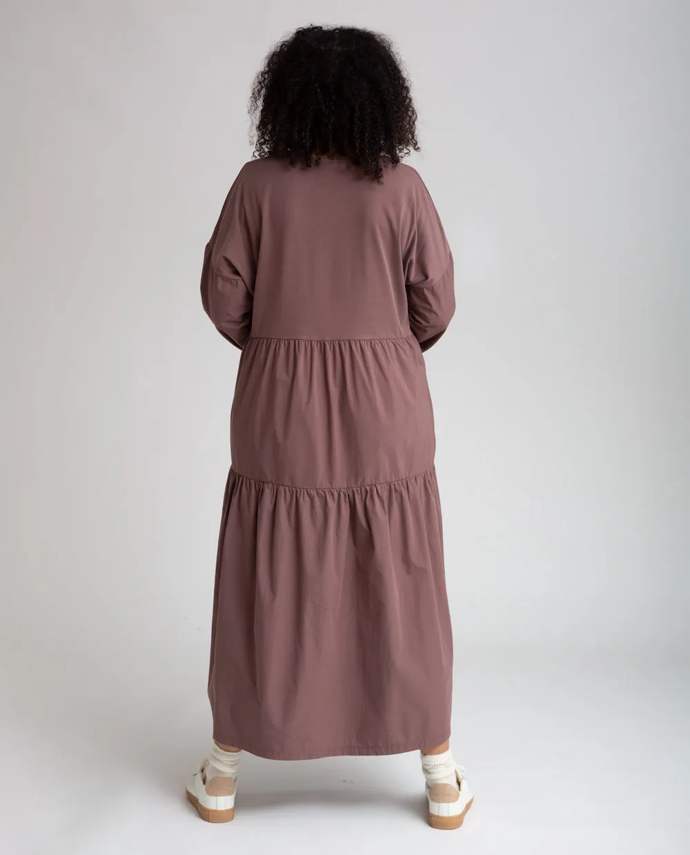 Mirabelle Organic Cotton Dress In Peppercorn