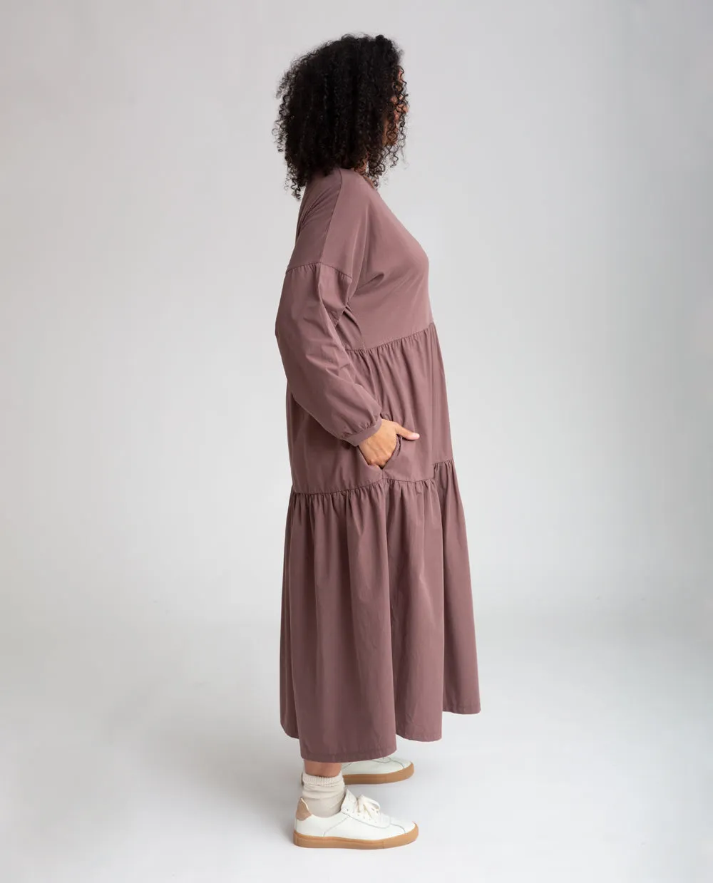Mirabelle Organic Cotton Dress In Peppercorn